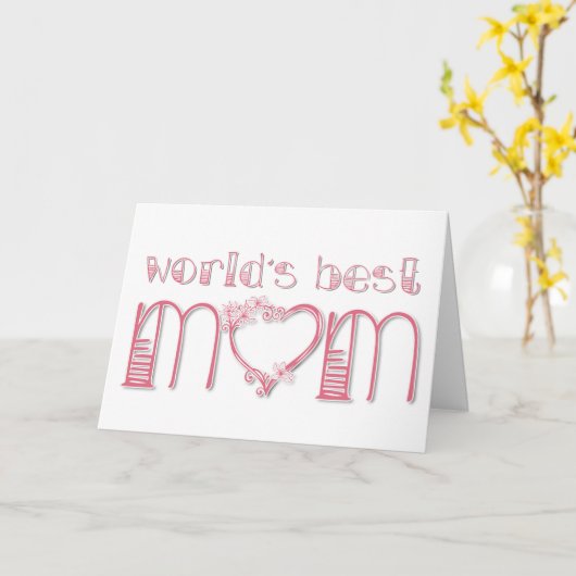 World's Best Mom Kaart (Gele Bloem)