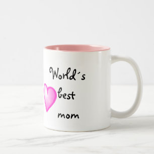 Worlds best mom mug tweekleurige koffiemok