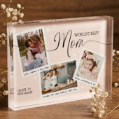 World's Best Mom Script Photo Collage Mother's Day Fotoblokken