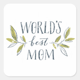 worlds-best-mom vierkante sticker