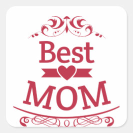 Worlds Best Mom Vierkante Sticker