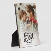 Worlds Best Mommy Photo with White Writing Fotoplaat (Zijkant)