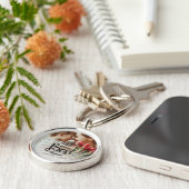 Worlds Best Mommy Photo with White Writing Sleutelhanger (Zijkant)