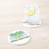 World's Best Office Manager Zandsteen Onderzetter (Zijkant)