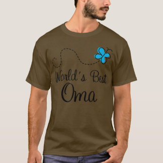 Worlds Best Oma Grandma Butterfly Moederdag T-shirt