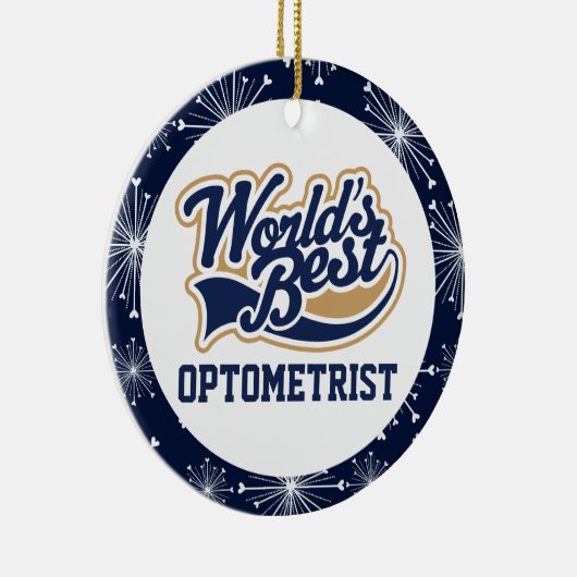 Worlds Best Optometrist Gift Keramisch Ornament (Rechts)