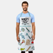 "World's Best Pap" Gezegde DIY Enthusiast Tools Schort (Gedragen)