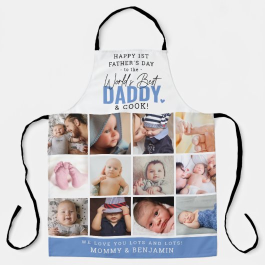 'Worlds Best Papa' 1st Vaderdag Keepomwille Schort (Voorkant)