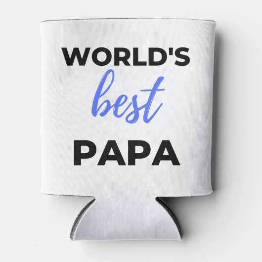 World's Best Papa bl Blikjeskoeler (Voorkant)