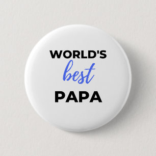World's Best Papa Bl Ronde Button 5,7 Cm
