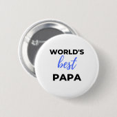 World's Best Papa Bl Ronde Button 5,7 Cm (Voorkant /achterkant)