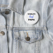World's Best Papa Bl Ronde Button 5,7 Cm (In situ)