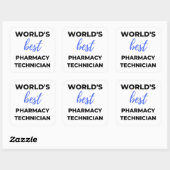 World's Best Pharmacy Technician 2 Vierkante Sticker (Vel)