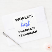 World's Best Pharmacy Technician 2 Vierkante Sticker (Envelop)