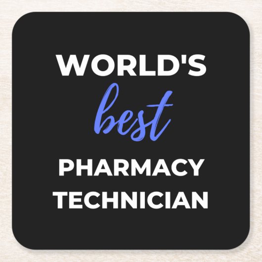 World's Best Pharmacy Technician Kartonnen Onderzetters (Voorkant)