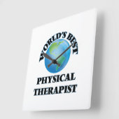 World's Best Physical Therapist Vierkante Klok (Hoek)