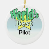 World's best Pilot Keramisch Ornament (Voorkant)