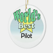 World's best Pilot Keramisch Ornament (Links)