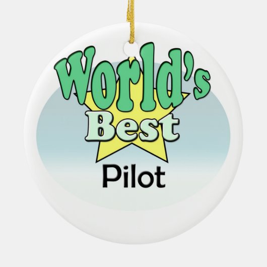 World's best Pilot Keramisch Ornament (Achterkant)