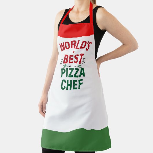 World's Best Pizza Chef - red white green Schort (Insitu)