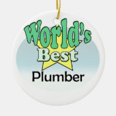 World's best Plumber Keramisch Ornament (Voorkant)