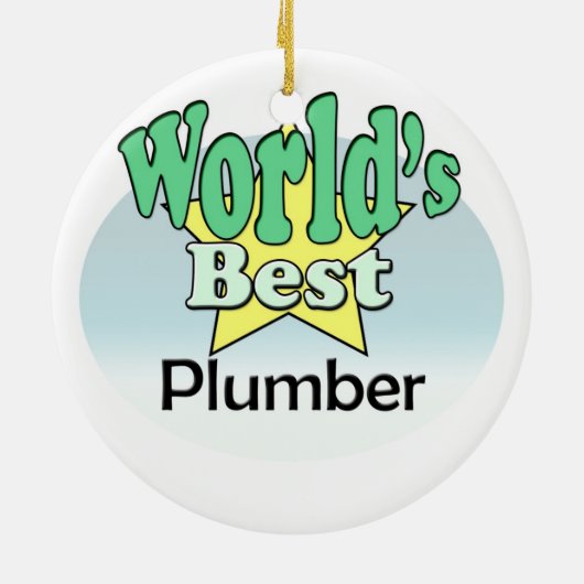 World's best Plumber Keramisch Ornament (Achterkant)