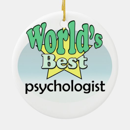 World's best Psychologist Keramisch Ornament (Achterkant)