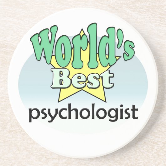World's best Psychologist Zandsteen Onderzetter (Voorkant)