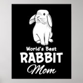 Worlds Best Rabbit Mam Bunny Moeder Poster (Voorkant)