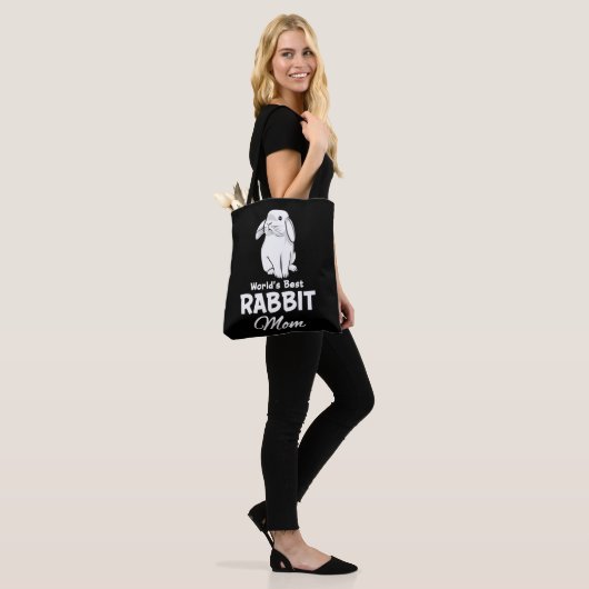 Worlds Best Rabbit Mam Bunny Moeder Tote Bag (Op model)
