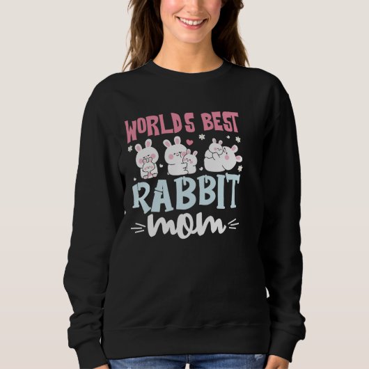 World's Best Rabbit Mom Bunny Lover Sweatshirt (Voorkant)