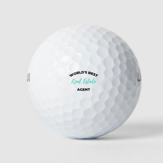 World's Best Real Estate Agent 2 Golfballen (Voorkant)