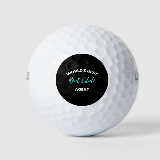 World's Best Real Estate Agent Golfballen (Voorkant)