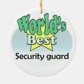 World's best Security Guard Keramisch Ornament (Achterkant)