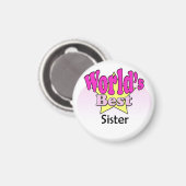 World's Best Sister Magneet (Voorkant / Achterkant)