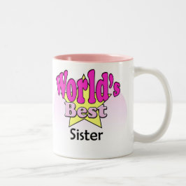 World's Best Sister Tweekleurige Koffiemok