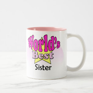World's Best Sister Tweekleurige Koffiemok