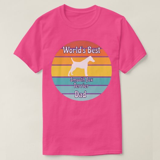 Worlds Best Smooth Fo Terrier Dad T-shirt (Design voorkant)