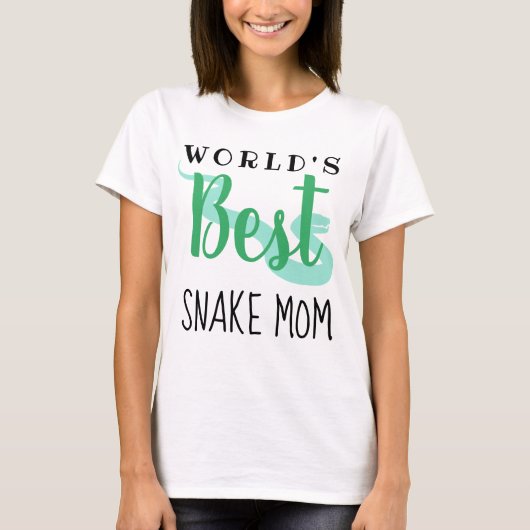World's Best Snake Mom (aangepaste tekst) T-shirt (Voorkant)