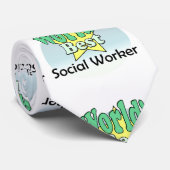 World's best Social Worker Stropdas (Opgerold)