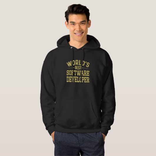 World's Best Software Developer Job Title Software Hoodie (Voorkant volledig)