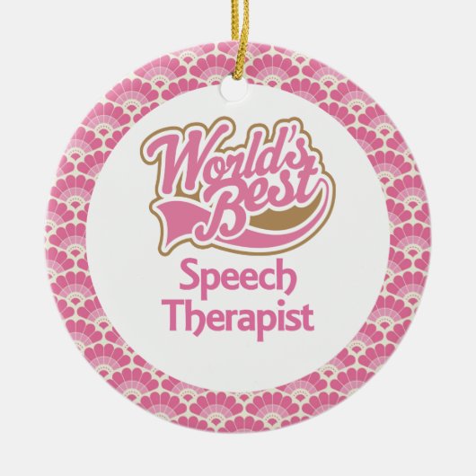 World's Best Speech Therapist Gift Ornament (Voorkant)