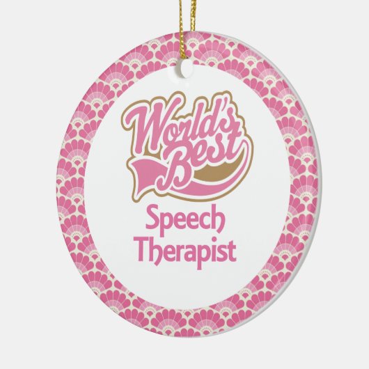 World's Best Speech Therapist Gift Ornament (Links)