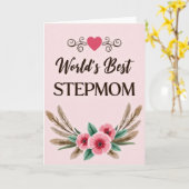 Worlds Best Stepmom Card Kaart (Gele Bloem)