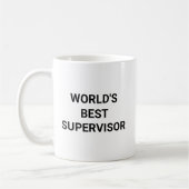 Worlds Best Supervisor Funny Career Coworker Gift Koffiemok (Links)