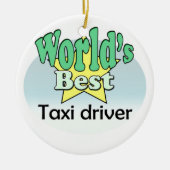 World's best Taxi driver Keramisch Ornament (Voorkant)