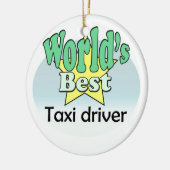 World's best Taxi driver Keramisch Ornament (Links)