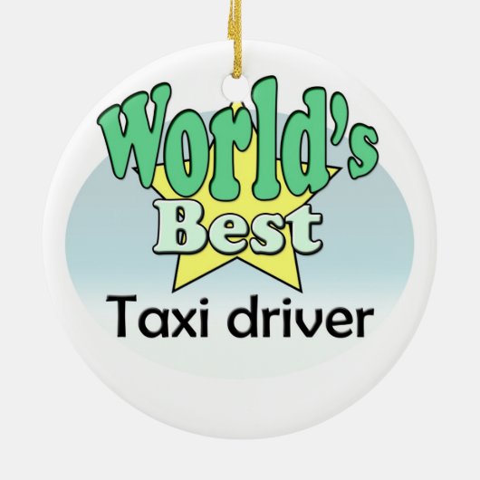 World's best Taxi driver Keramisch Ornament (Achterkant)