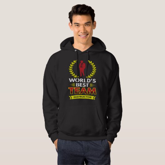 World's Best Team Instructor Hoodie (Voorkant volledig)