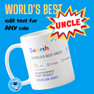 WORLDS BEST UNCLE - Funny Search TOP Result Koffiemok